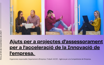 Convocatòria de subvencions per a projectes d’assessorament per a l’acceleració de la innovació de l’empresa