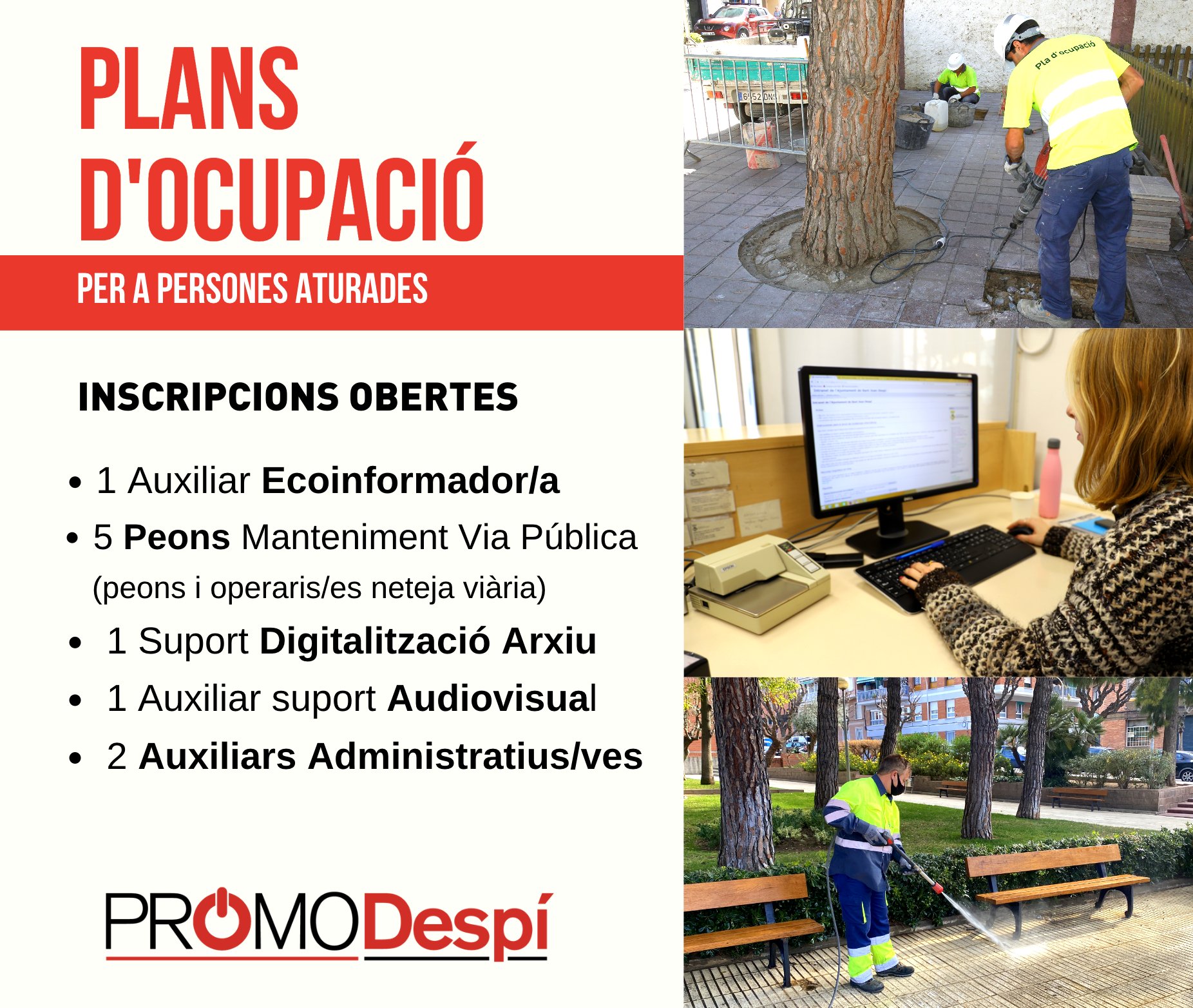 PLA D’OCUPACIÓ PER A LA CONTRACTACIÓ DE 10 PERSONES EN SITUACIÓ D’ATUR