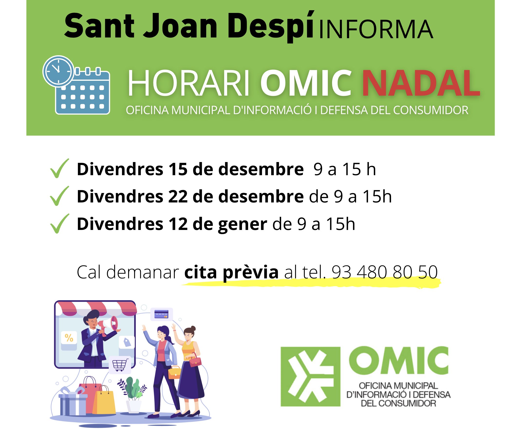 HORARI DE NADAL, OMIC