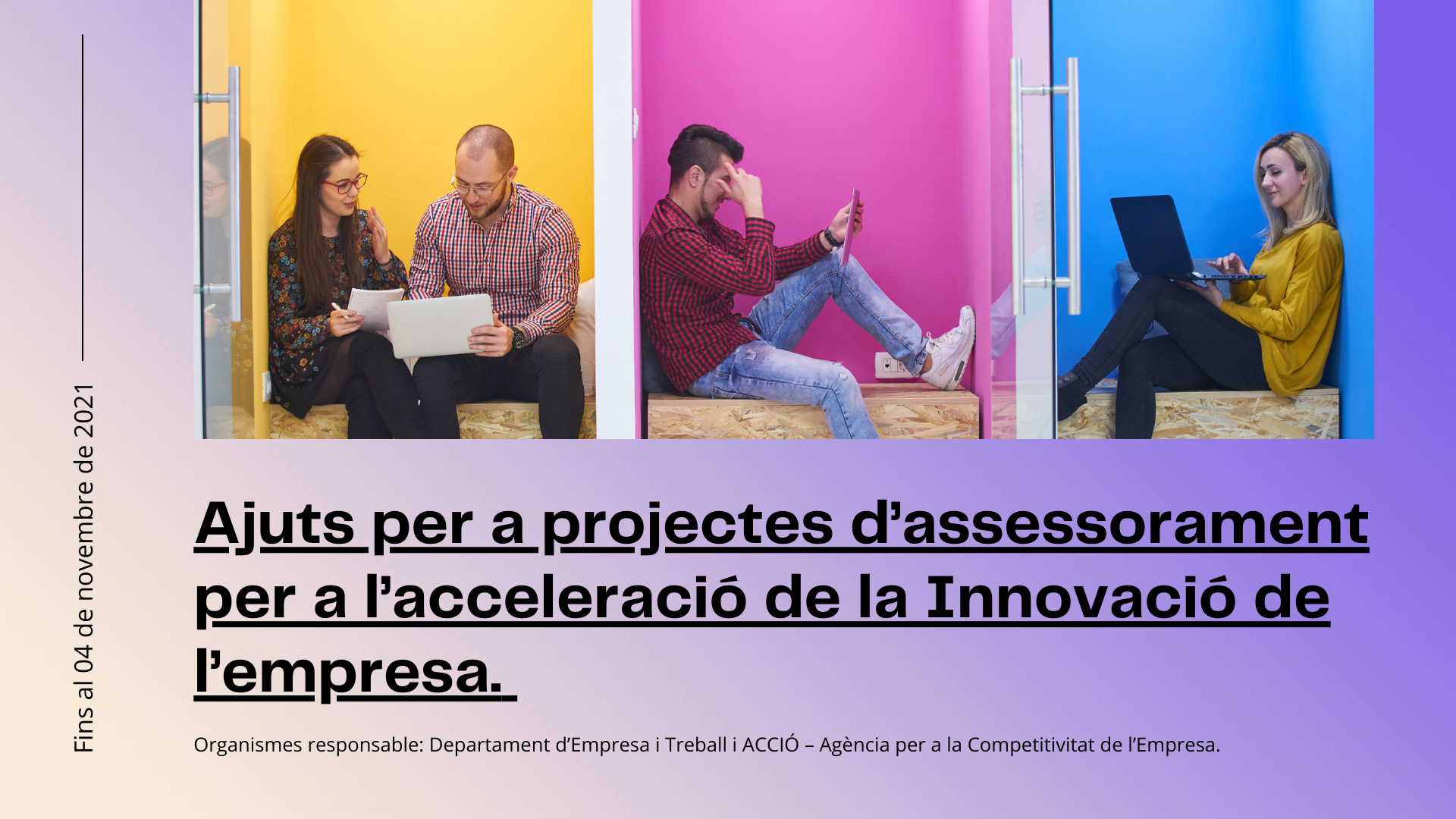 Convocatòria de subvencions per a projectes d’assessorament per a l’acceleració de la innovació de l’empresa