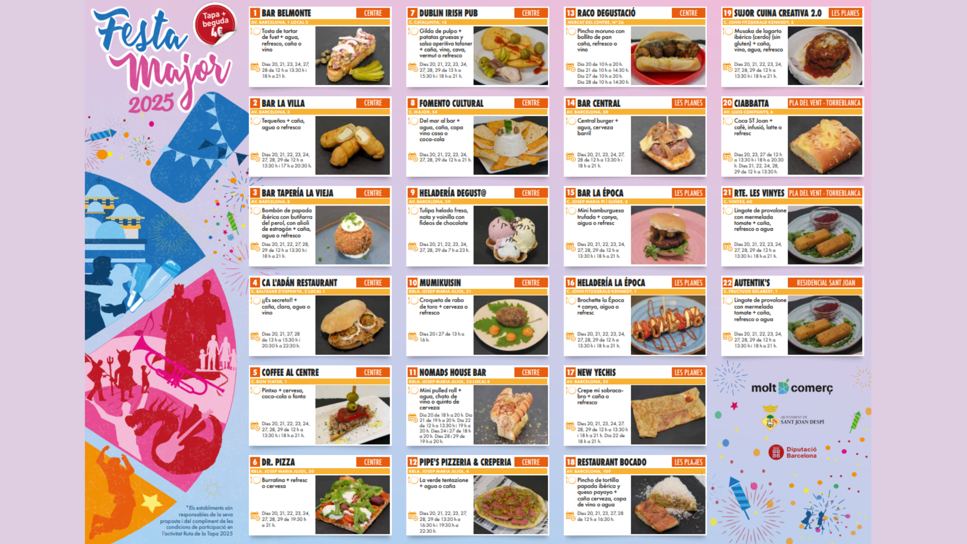 Participa a la Ruta de la Tapa i gaudeix de la gastronomia de Sant Joan Despí