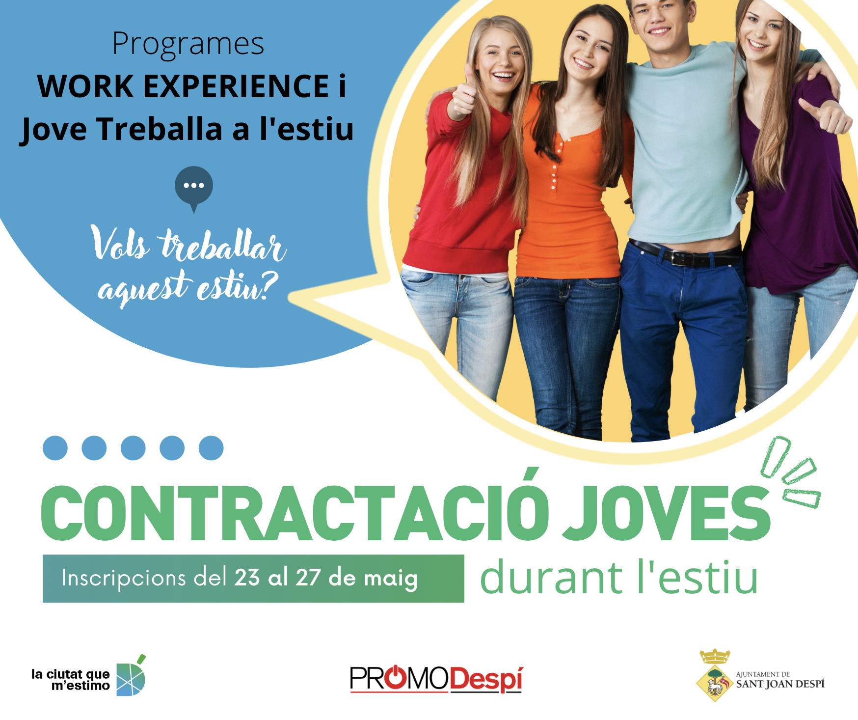 Programes d’experiència professional per a l’ocupació i la formació juvenil a Sant Joan Despí.